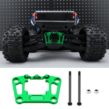 Rear Bulkhead Mount Strengthen for Tra-xxas 1/16 Mini Maxx 4WD RTR | Brushless Monster Truck Upgrades Green Aluminum 7075 Alloy - color: Green
