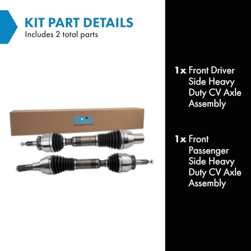 TRQ Front Driver & Passenger Side CV Axle Assembly Set for 15-20 Ford F-150 From 10/12/15 Production Date 18-21 Expedition 18-21 Lincoln Navigator - style: CSA55594
