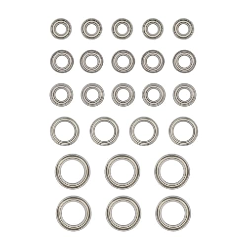 Rc Bearings for Axial RBX10 for Ryft 1/10 25Pcs Steel Ball Bearing Set RC Crawler Car Spare Parts Accessories Model Replace Reapir Upgrade