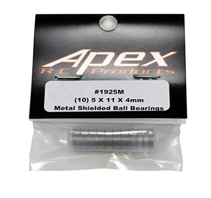 10 Pack 5x11x4mm Metal Shielded Ball Bearings MR115ZZ - Apex RC Products #1925M