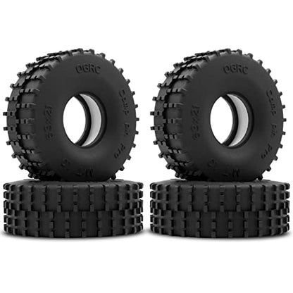 OGRC 1.0 Competition Pin Tires 63 * 21mm RC Tires for SCX24 TRX4M | Dual Stage Foam, Super Soft & Sticky Composite Materials, 1.0" Crawler Tires for 1/18 TRX4M 1/24 Axial SCX24