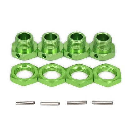 Aluminum 17mm Hex Wheel Nuts Adapter for Arrma 6s BLX Infraction Limitless Mojave Typhon hopups Upgrade Parts 4 pcs/Set(Green) - color: Green