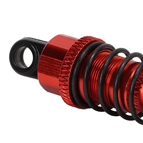 4Pcs RC Shock Absorbers, 64mm Aluminum Alloy Shock Absorber Oil Damper Adjustable Remote Control with Shock Mount Red - size: Red