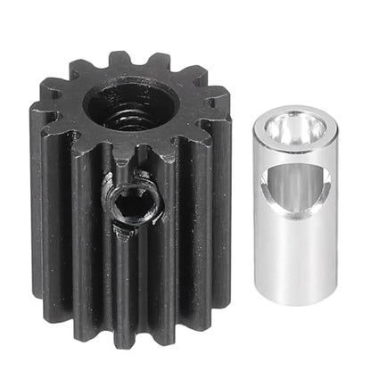MECCANIXITY Steel 32P Gear Set with Gear Adapter 13T 5mm Shaft Motor Gears for RC Vehicles Truck Drift Car Part, Black - size: 13T
