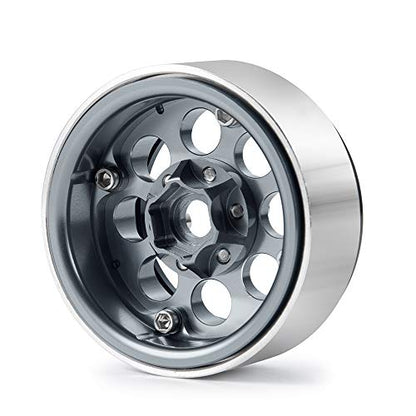RCLIONS 4PCS Aluminum 1.9" Beadlock Wheel Rim for 1/10th Axial SCX10 TRX4 | Upgrade for SCX10-II,III,Redcat Gen7,Gen8,RC Crawler Car Parts