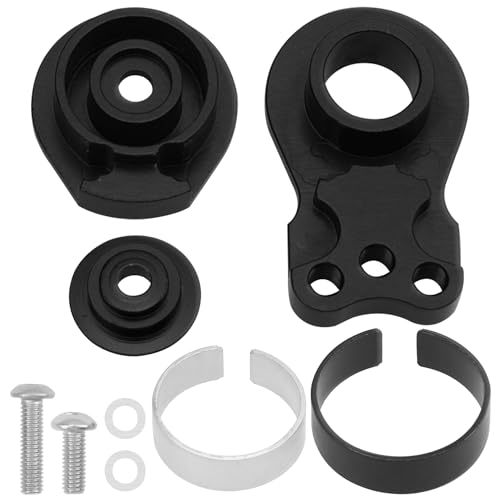 2Pcs Vgoohobby Aluminum RC 25T Servo Saver Adjustable Hi-Torque Servo Saver Compatible with Futaba Tamiya Servos 1/10 Traxxas TRX4 TRX6 SCX10 Capra RC Car (Black) - color: Black