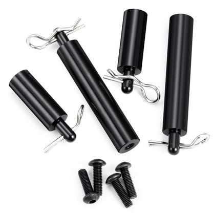 RC Car Shell Holder Column Mounts Aluminum Body Mounts Car Shell Fixing Body Post with R Clips & Screws Compatible with 1/10 Tamiya Clod Buster 4×4×4 Monster RC Truck Car