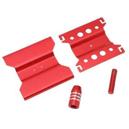 RC Car Repair Work Stand, Aluminum Alloy RC Car Stand with 360 Degree Rotation, Adjustable Height Repair Station for 1/18 1/24 Scale Remote Control Cars Including SCX24, Measuring (Red) - color: Red