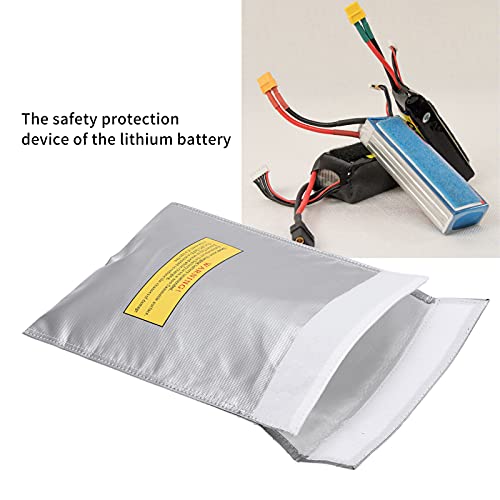 Lipo Battery Explosion Proof Bag, Fireproof Lithium Battery Safe Guard Bag, Nylon Charging Storage for Safe Storage, Silver - size: Silver