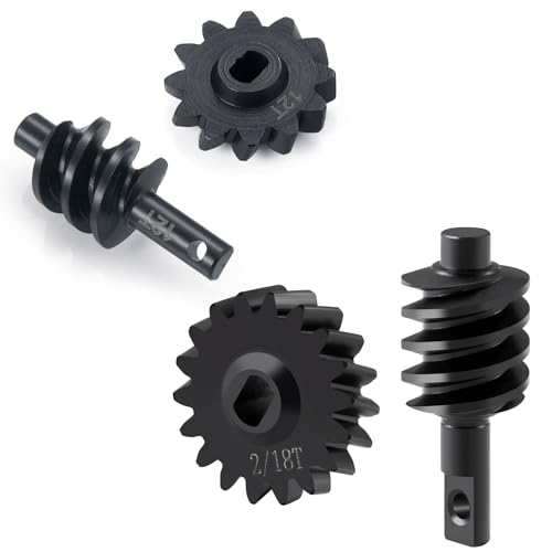 Axle Gear Overdrive Worm Differential 13T 14T/12T 18T/13T 16T Steel Gear for AX24 Axial SCX24 C10 JLU Gladiator Bronco 1/24 RC Crawler Car Upgrade Parts (12T 18T) - size: 12T 18T