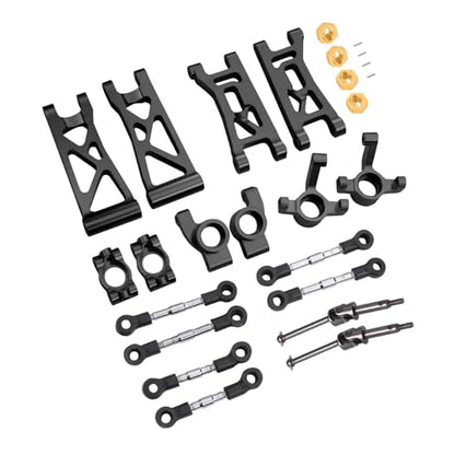 RC Suspension Arm Kit for Losi Micro-B RC 2WD Buggy RTR RC Aluminum Alloy Front Rear Swing Arms Steering Cups C-Seats CVD Shaft Connecting Rods (Black Suspension Arm Set 10 Pcs) - color: Black Suspension Arm Set 10 Pcs