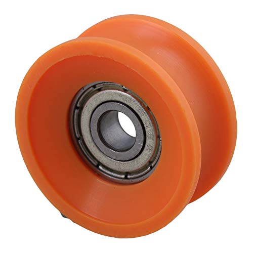 4Pieces 6x30x13mm Plastic Coated Sealed Bearings Steel 606ZZ Deep U Groove Guide Pulley Rail Ball Rolling Bearing Wheel Orange