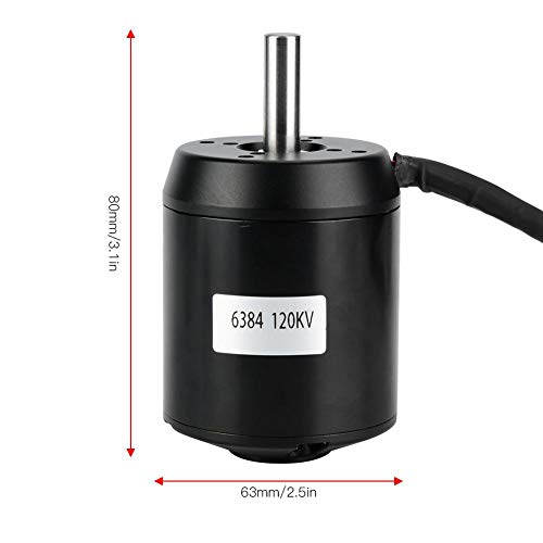 Scooter Motor,6384 120KV BLDC Outrunner Brushless Sensored Motor for Electric Balancing Scooter Skateboard