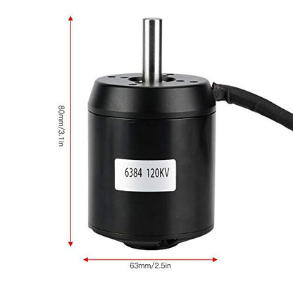 Scooter Motor,6384 120KV BLDC Outrunner Brushless Sensored Motor for Electric Balancing Scooter Skateboard