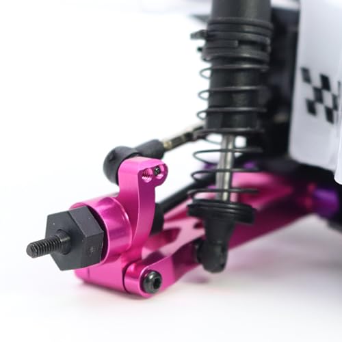 Metal Steering Knuckles C Hubs Suspension Arms CVD Shaft for 1/24 Losi Micro b Rc Car 2WD Buggy Chassis Plate Linkage Upgrades (Set 1 Pink)