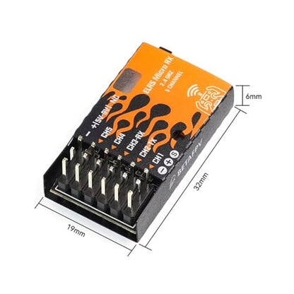 SPARKHOBBY BETA FPV ELRS Micro 2.4GHz Receiver 5Channel PWM Output Suitable for Long-Distance Fixed-Wing Helicopter Ship Model Car Model DIY (ELRS Micro RX 2.4G)