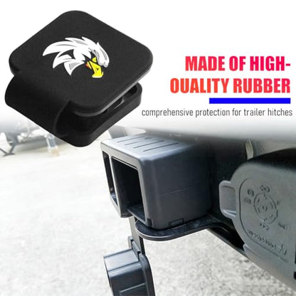 2" Trailer Hitch Cover, Silicone Eagle Square Hitch Cap Tube Plug Insert for 2 Inch Receivers, Trailer Exterior Tow Receiver Tube Plug Cap, Universal for Truck Sedan ATV - color: Eagle