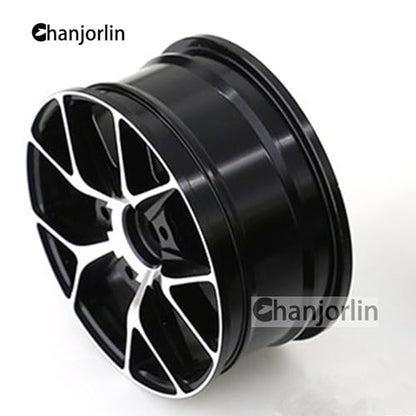 1/10 On Road Drift Wheels Rims Hex 12mm RC Aluminum Alloy Rally Racing Hubs for 1:10 Scale Touring Street Car Tires Tamiya TT01 TT02 HSP 2S 3S Brushless HPI KYOSHO XV02 XV01 4PCS (Black) - color: Black