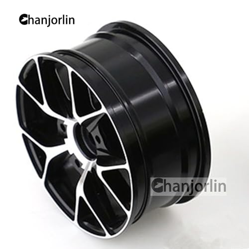 1/10 On Road Drift Wheels Rims Hex 12mm RC Aluminum Alloy Rally Racing Hubs for 1:10 Scale Touring Street Car Tires Tamiya TT01 TT02 HSP 2S 3S Brushless HPI KYOSHO XV02 XV01 4PCS (Black) - color: Black