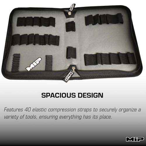 MIP 5210 RC Tool Bag 40 Pocket – Holds Hex & Nut Drivers and 1/4 Drive Bits, Precision Tools for RC Car Repair, RC Cars, Quadcopter, Helicopter, FPV Racing Drones