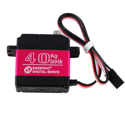 40KG Digital Servo High Speed Servo Motor 45 kg/cm Full Metal Gear Servo DS3240 for 1/8 1/10 1/12 Scale RC Boats and Cars (Control Angle 270°, Pack of 2) - style: 2PCS 40KG DS3240 - 270°