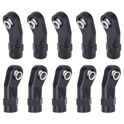 20Pcs RC Linkage Rod Ends,M3 Ball Joint Head Set for Traxxas TRX-4 Axial SCX10 HSP 90046 90047 1/10 RC Crawlers Car Upgrade Parts (20pcs Bent B) - style: 20pcs Bent B