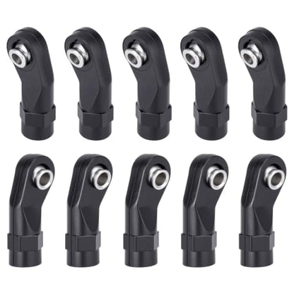 20Pcs RC Linkage Rod Ends,M3 Ball Joint Head Set for Traxxas TRX-4 Axial SCX10 HSP 90046 90047 1/10 RC Crawlers Car Upgrade Parts (20pcs Bent B) - style: 20pcs Bent B