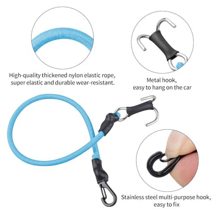 RC Crawler Elastic Trailer Rope Kinetic Winch Strap with Hooks for 1/18 TRX4M TRX4MT 1/24 SCX24 FCX24 AX24 RC Crawler Accessories(Light Blue) - color: Light Blue