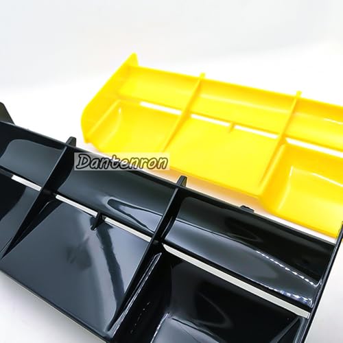 1/8 RC Car Force Rear Spoiler High Down Force Body Wing Tail Compatible with 1:8 Scale RC Off Road Short Course Truck Buggy Racing Car (Black) - color: Black