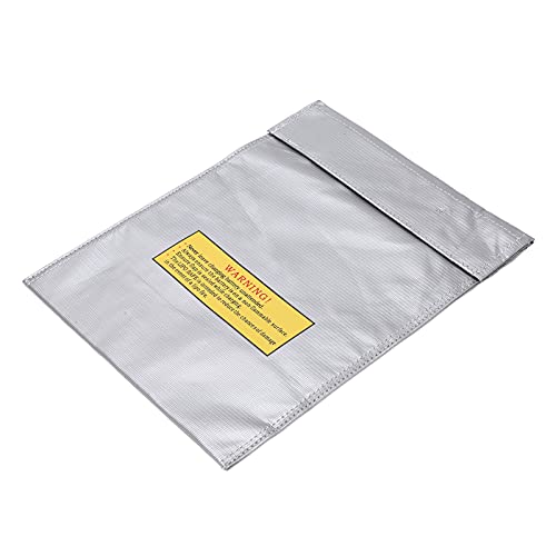 Lipo Battery Explosion Proof Bag, Fireproof Lithium Battery Safe Guard Bag, Nylon Charging Storage for Safe Storage, Silver - size: Silver