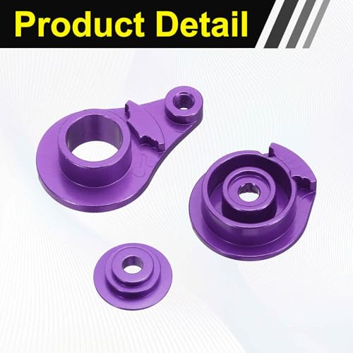 MECCANIXITY 1pcs 25T Servo Horn Arm Adjustable 1 Hole High-Torque Aluminum Alloy Servo Arm for 1/10 RC Model Car Truck Robot Boat Airplane, Purple - color: Purple