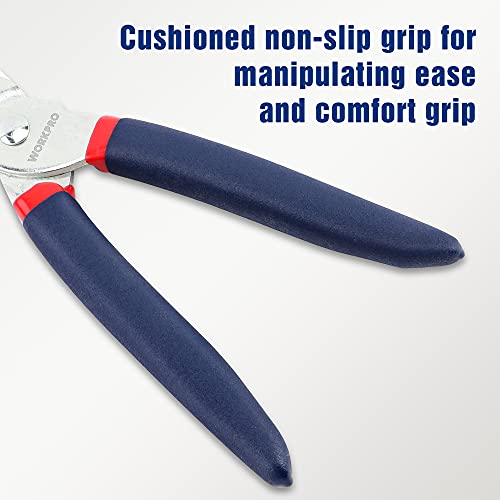 WORKPRO Hog Ring Pliers with 500 Pcs 3/4" Hog Rings | Galvanized Steel Hog Rings, For Furniture Upholstery, Auto Upholstery, Plastic Meat & Sausage Casings - style: Flat Hog Ring Pliers Set