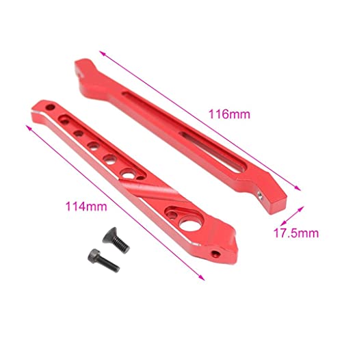 Aluminum Alloy Chassis Brace Support Kit for ARRMA 1/8 RC Truck - Stronger Stability & Exquisite Design - Metal Upgrade Parts for Remote Control Hobby Model - Red - color: Red