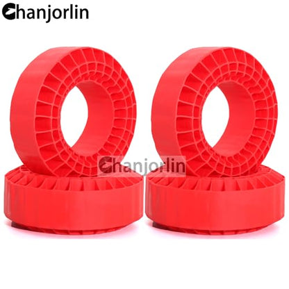 1.9 RC Silicone Rubber Insert Foam Soft Waterproof 108x42mm Fit 118-122mm 1/10 Crawler Wheels Tires for 1:10 Crawler Car Traxxas TRX4 Axial SCX10 Capra RXB10 RC4WD D90 TF2 Gen8 4PCS (Red) | Fit 118-122mm 1/10 Crawler Wheels Tires - color: Red