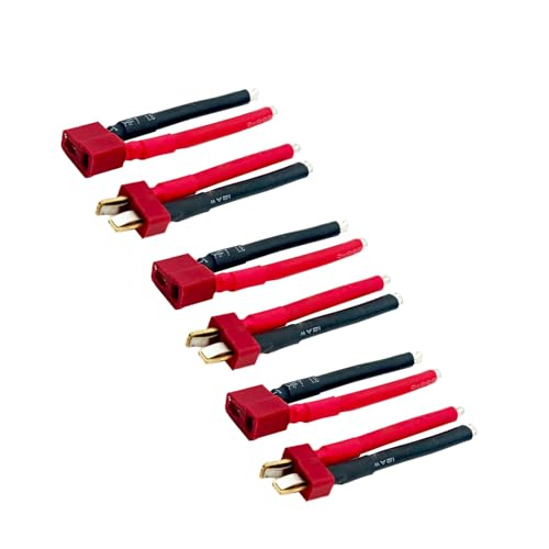 T Plug Connector Female and Male Deans,12AWG Silicone Wire | 3 Pairs Male & Female Plugs, Ideal for RC Drone and Lithium Battery Wiring - size: 12AWG T cable
