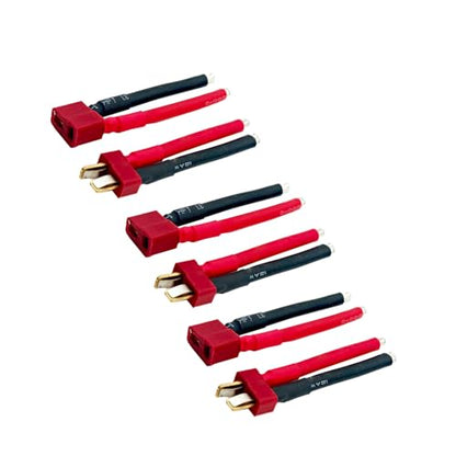 T Plug Connector Female and Male Deans,12AWG Silicone Wire | 3 Pairs Male & Female Plugs, Ideal for RC Drone and Lithium Battery Wiring - size: 12AWG T cable