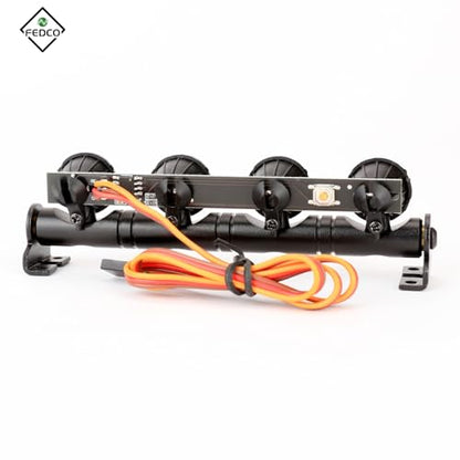 RC Light Bar 4.02 Inch USB LED Lights 5-Mode Strobe System RC Rock Lights Kit for TRX4 SCX10 Redcat Gen7 Upgrades 1/10 RC Crawler Accessories - size: 16MM Led Light