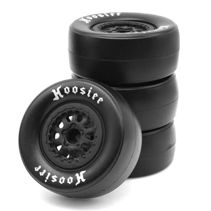 fujita 1/10 RC Racing Short Course Truck Tire & Off-Road Tyre Set Competible for ARRMA SENTON 3S Traxxas Slash4X4 Losi Tenacity Redcat HPI HSP RC Hort Course Truck Car（Black E） - color: Black E