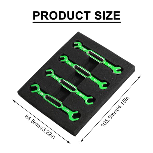 kingsea RC Car Wrench Aluminum Alloy Turnbuckle Nut Ball Joint Remover 3.0/3.2/3.5/3.7/4.0/5.0/5.5/6.0mm Universal Repair Tool Compatible with RC Car Boat RC Drone, Green - color: Green