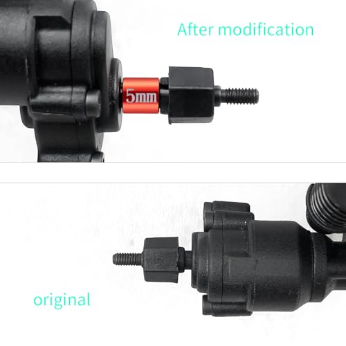 1 Set Steel Portal Drive Stub Axles +5mm Extended for Redcat Ascent 1/18 RC Crawler Car Upgrades Parts - color: +5mm