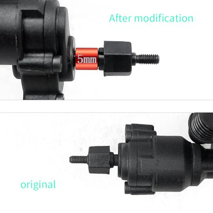 1 Set Steel Portal Drive Stub Axles +5mm Extended for Redcat Ascent 1/18 RC Crawler Car Upgrades Parts - color: +5mm