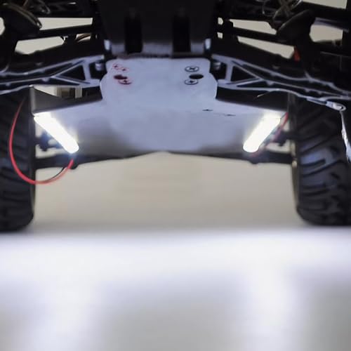 24 LEDs Chassis Light Aluminum RC LED Strip Lights Night Flash 6V Accessories Compatible with 1/10 1/8 Traxxas TRX4 TRX6 Slash Rustler Redcat 4WD RC Car Crawler Buggy