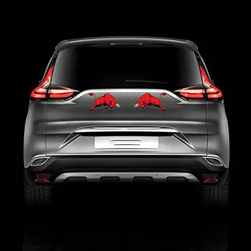 6 inches Car Stickers Vinyl Decal with UV Coating, Angry Bull Fashion Personality, 2PCS (Style 1) - style: Style 1