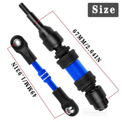 RC Upgrade Parts for Mini Slash 4X4,Mini Rally VXL Ford RS200(#108164-1#108046-1),RC Front Rear Driveshafes CVD Axles,Turnbuckles Camber Links,Replaces #10850#10843,Navy Blue - color: Red(1set)