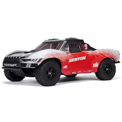 ARRMA RC Truck 1/10 SENTON 4X4 223S BLX BRUSHLESS Short Course Truck RTR (Battery and Charger Not Included) with DSC, RED, ARA4303V4T2 - color: Red