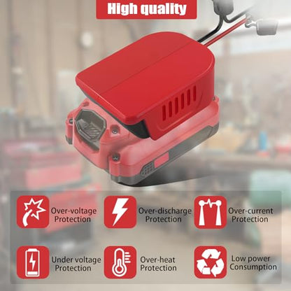 2 Packs Power Wheel Adapter for Craftsman 20V Battery Adapter Power Wheels Battery Converter Kit with Fuses & Wire Terminals, 14AWG Wire, Power Connector for DIY Rc Car Toys, Robotics and Rc Truck