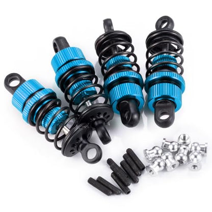 4Pcs JGGZONE 1:10 50mm RC Oil Filled Shock Absorbers Assembled Kit Compatible with Tamiya TT01 TT02 M03 M04 M05 M06 1:10 On Road Car Upgrades Replace Parts (Blue, 50MM) - color: Blue, size: 50MM