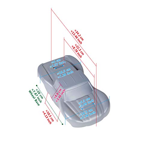 SummitLink Custom Body Police White Style Compatible for 1/16 Scale RC Car or Truck (Truck not Included) SSMN-PW-01