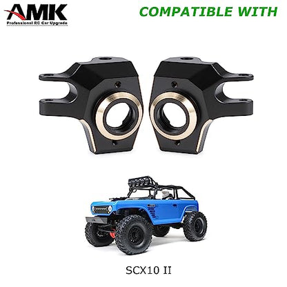 SCX10 II Brass Steering Knuckles 96g Wheel Weights Outer Portal Drive Housing for 1/10 RC Crawler AR44 Axial SCX10 Upgrades