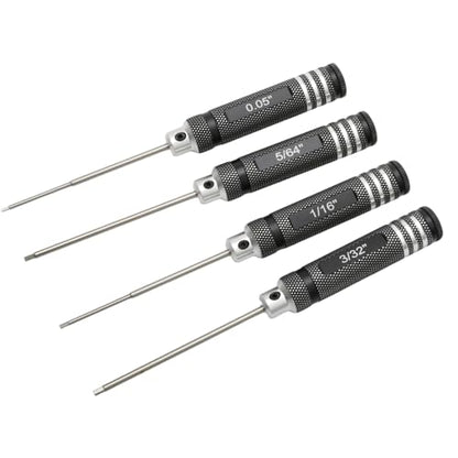 0.05" 1/16" 3/32" 5/64" SAE Hex Srewdriver with Anti-slip Handle Repair Tools Hexagonal Wrench Screw Driver for DIY Model Modified - color: 3 to 32inch